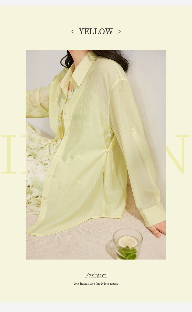 Inman Lyocell Tencel Women's Lightweight Shirt 2026 Summer New Blouse Top Light Gray Blue XL 26