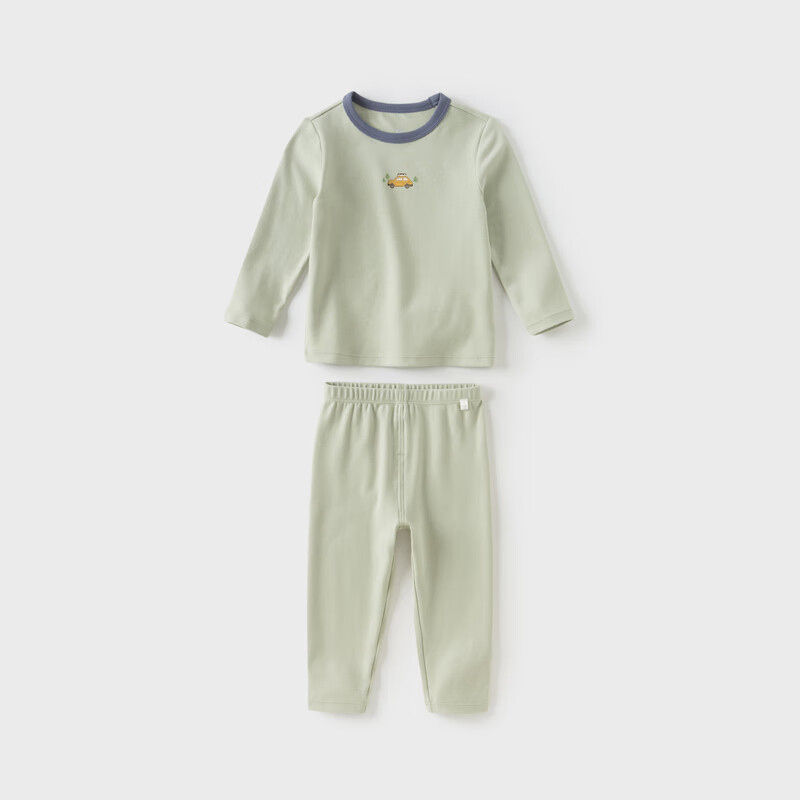 DAVE & BELLA Children's Underwear Set, Boys' Autumn Shirt And Pants, Girls' Antibacterial Two-Piece Autumn Outfit