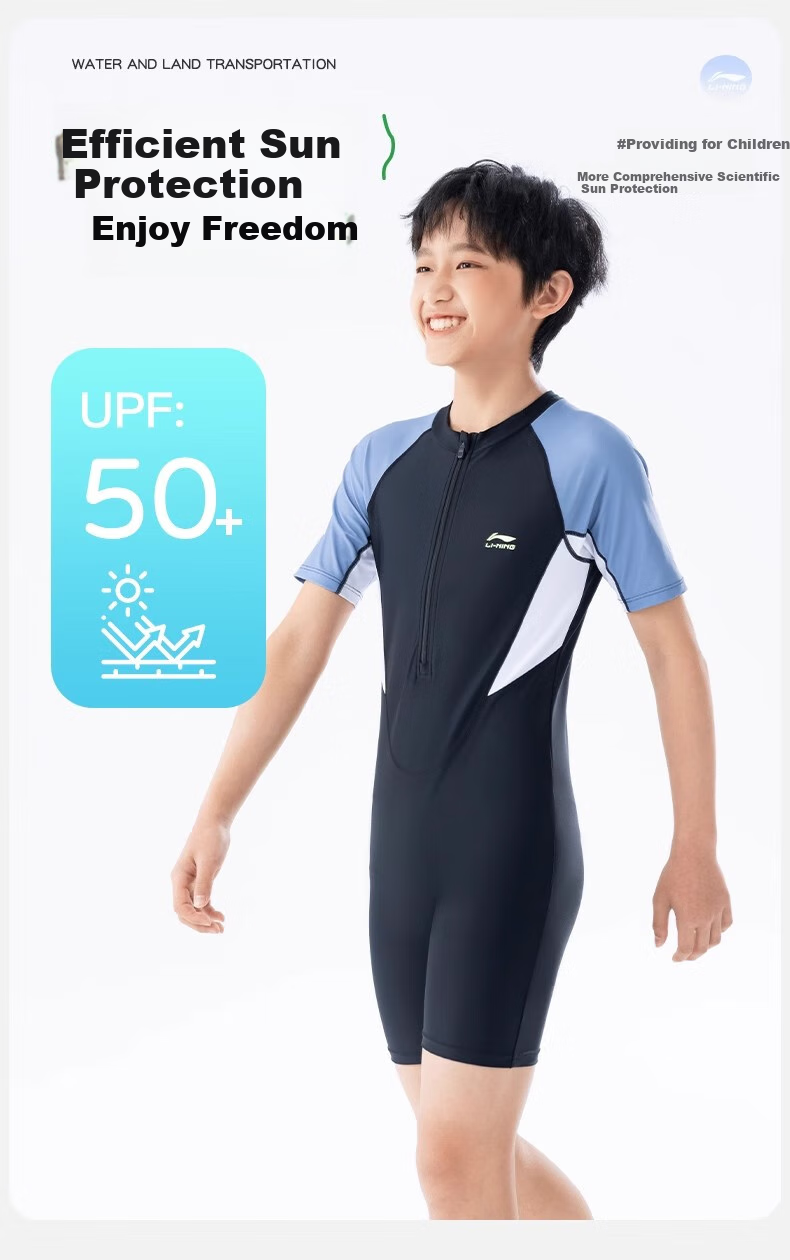 Li-Ning Children's Swimsuit, Boys' One-Piece Racing Swimwear for Older Kids And Teenagers Aged 12-16, Professional Competition Swimwear for Older Boys 6