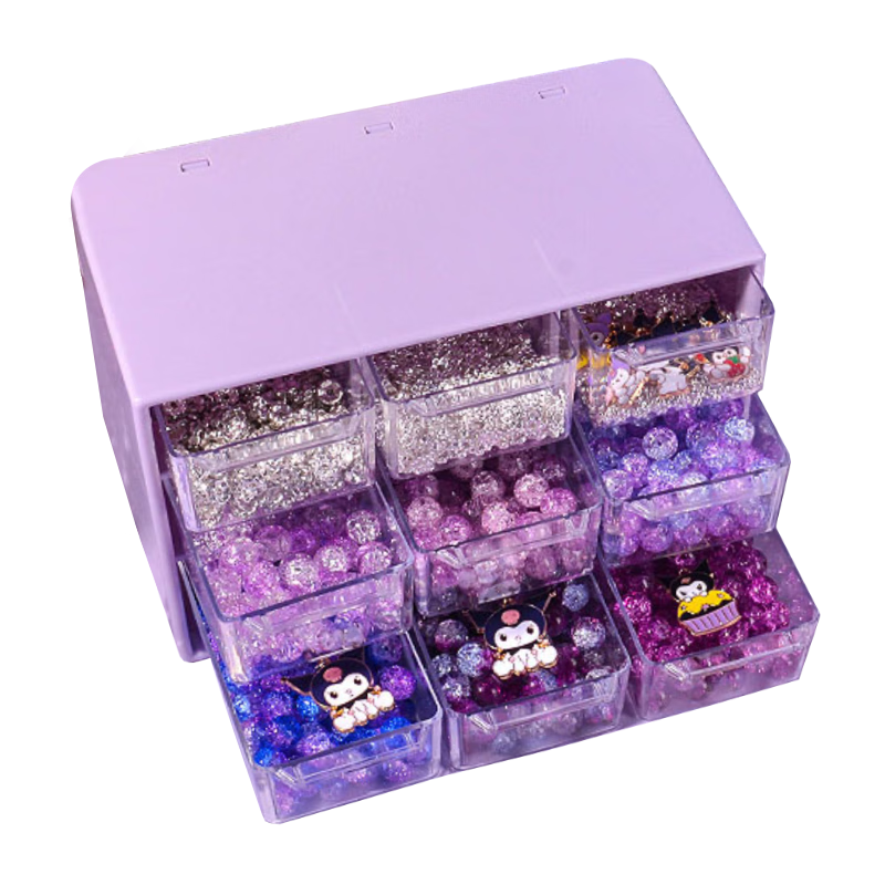 Danmiqi Kuromi Children's Jewelry Box, DIY Bead Bracelet Making Kit, Handmade Toy, Birthday Gift for Girls