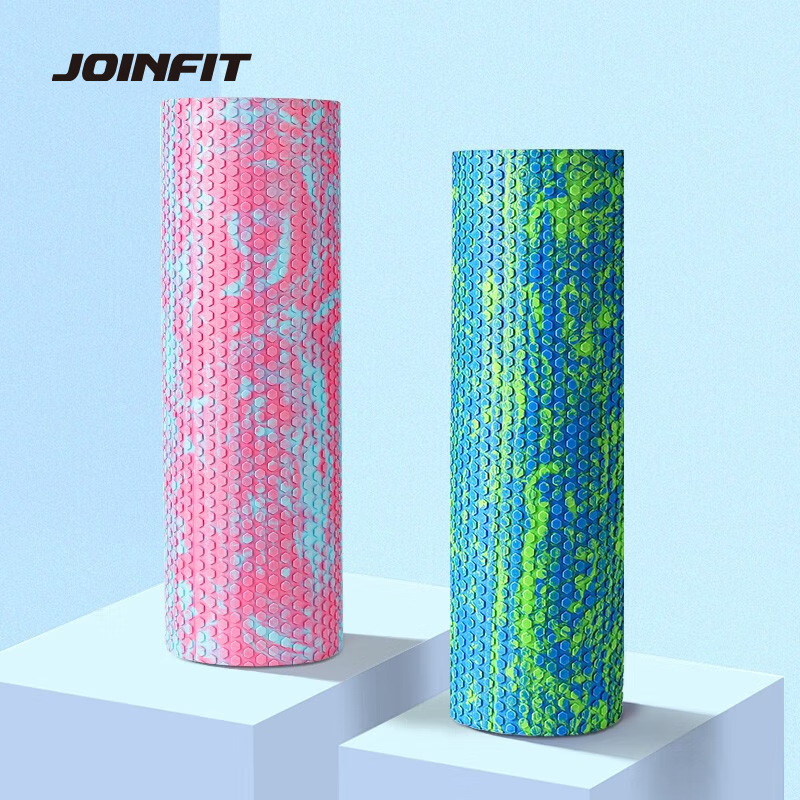 JOINFIT Foam Roller Leg Massager Muscle Relaxation Roller Small Floating Point Yoga Column for Men And Women, Pink And Blue