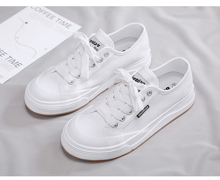 Warrior Official Women's Shoes, 2025 Summer Simple Canvas Shoes, Versatile Sneakers for Female Students, Sports Casual Shoes, Olive Green, Size 40 21