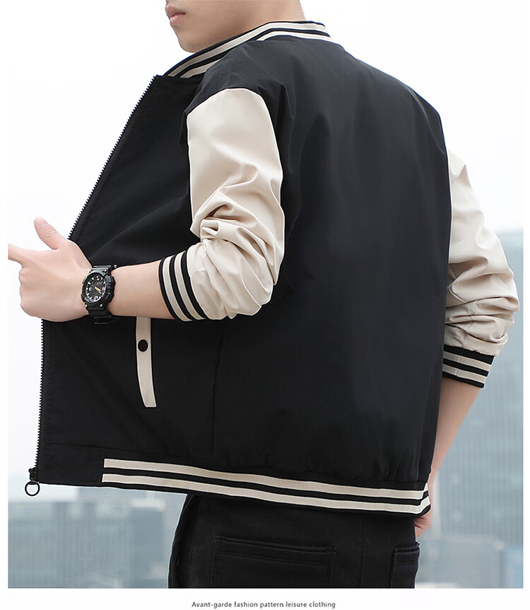 TUCANO Men's Spring Autumn Baseball Collar Casual Jacket Sport Comfortable Fashion Top Green 4XL 1