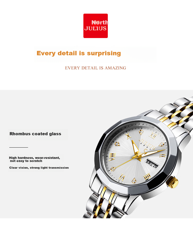 Julius Women's Watch [Gift for Goddess Day], Amunni Starry Sky Brand Ladies Quartz Watch for Girls 7