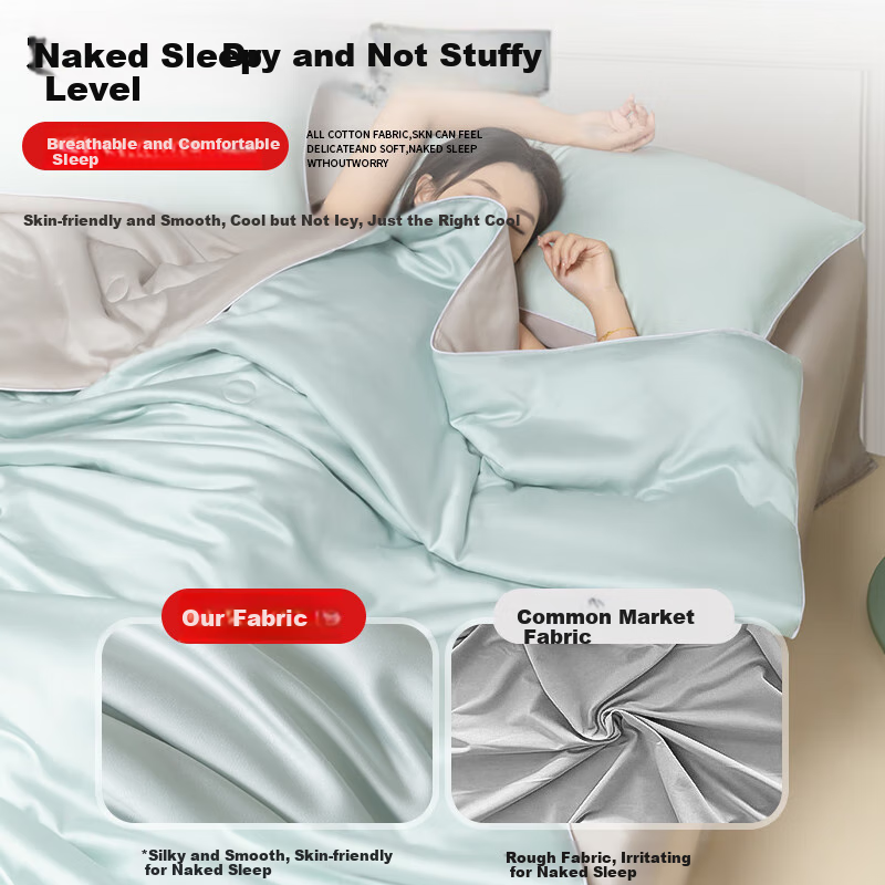 MINISO Summer Silky Cooling Comforter for Skin-Friendly Air Conditioning, Student Dormitory Single Summer Quilt 150x200cm