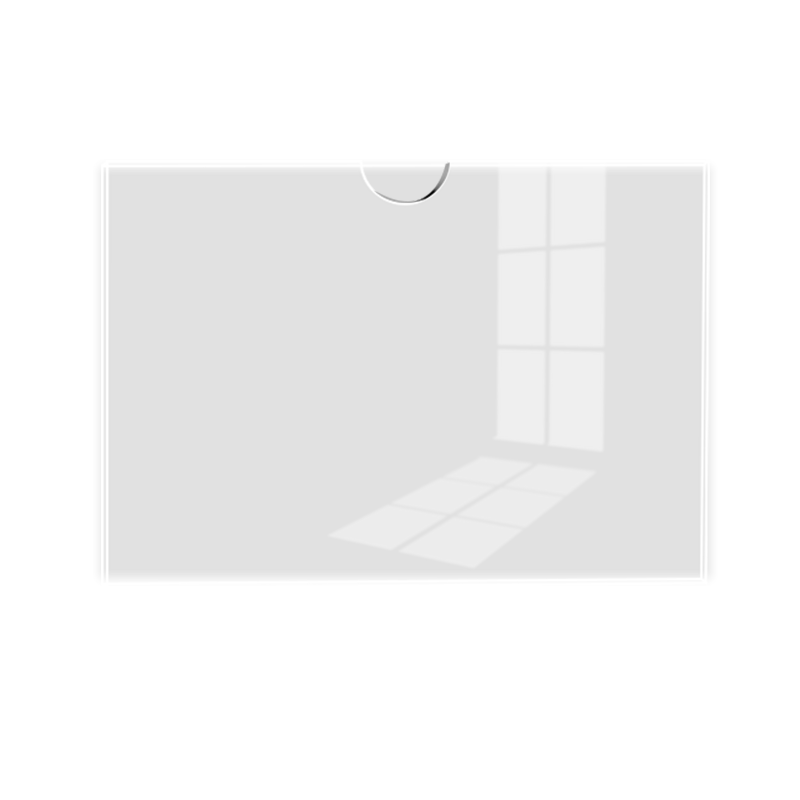 AimoHui A4 Acrylic Transparent Card Slot Announcement Display Slot Job Title Label Double-Layer Horizontal Two-Pack 21x29.7cm