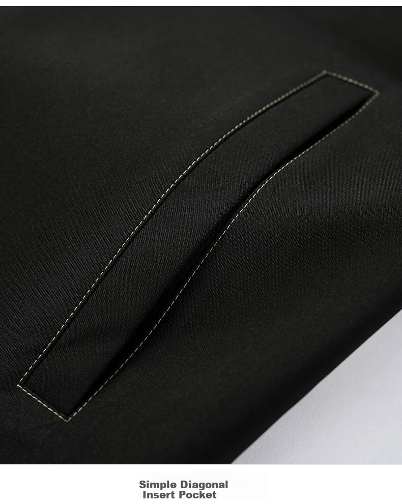 DANCING WOLVES Fashion Stitching Trendy Lapel Casual Jacket Men 001 Black 190 12