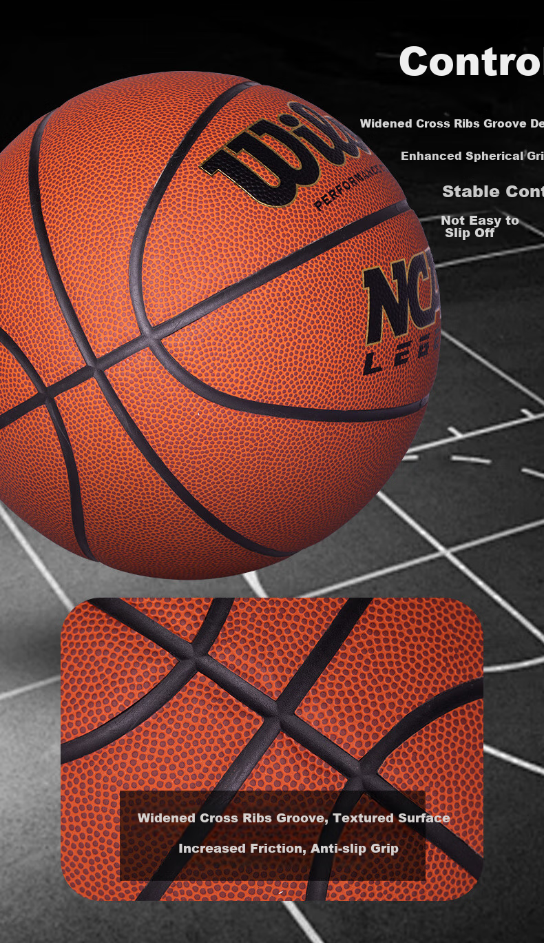 Wilson EOS GOLD Professional Competition Indoor And Outdoor Wear-Resistant Basketball, Size 7, WTB6201IB07CN 5