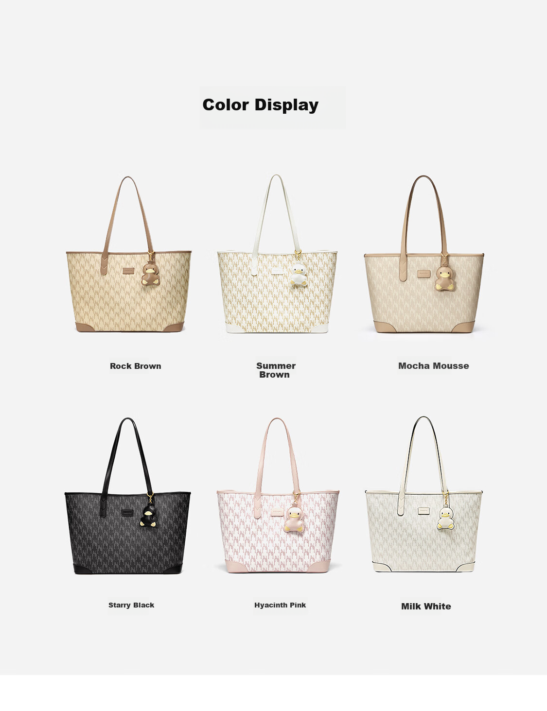 NUCELLE Angelababy's Duck Tote Bag 2026, Light Luxury Niche Commuter Shoulder Bag for Women, Birthday Gift 13