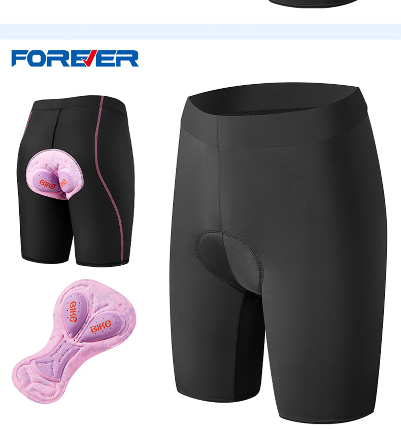 Forever Quick-Dry Cycling Jersey and Pants Unisex Mountain Road Bike Sportswear Breathable Shock-Absorbing Cycling Gear Gray S 16