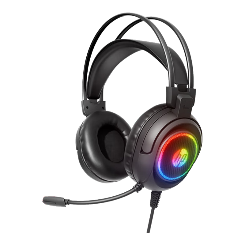 HP Over-Ear Gaming Headset Wired Headphones with Microphone Computer Headset for Smooth Play, Delta Action FPS Gaming Sound Positioning Black Single USB