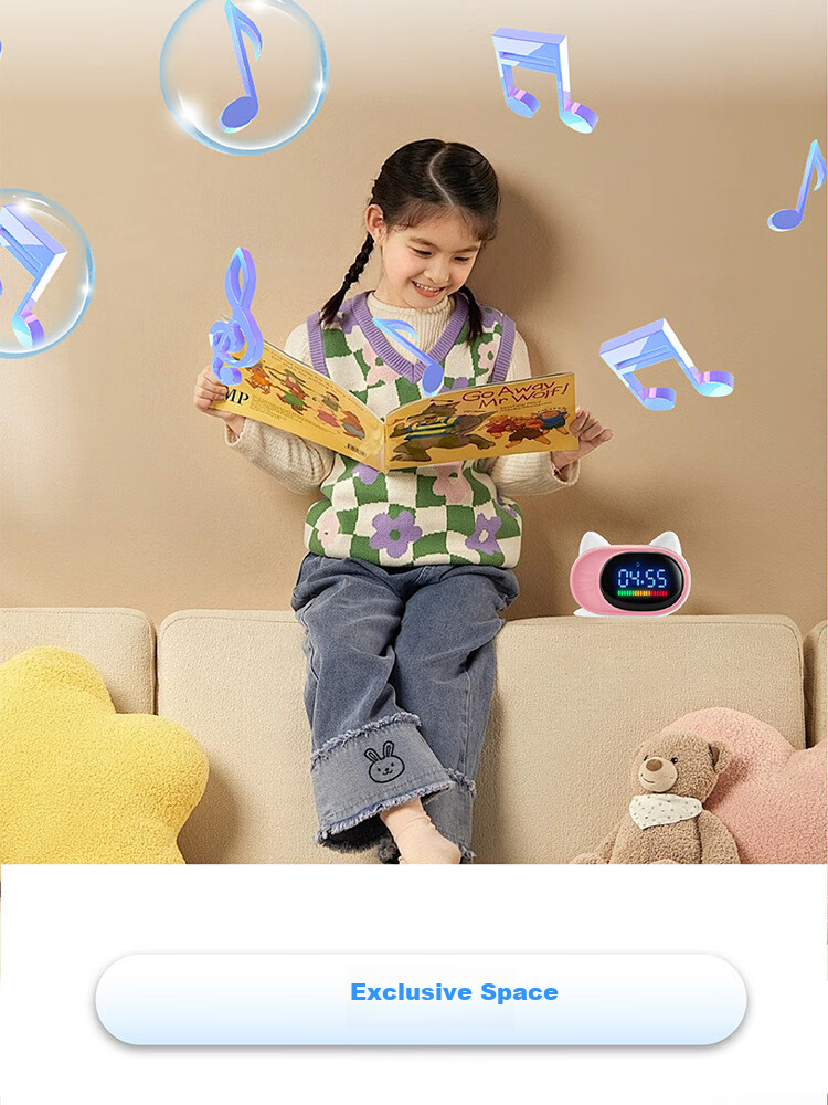 Boby [Pink] Boby Smart Alarm Clock T7, Multifunctional Voice-Controlled Time Management Device, Rechargeable Student Cartoon Alarm Clock Gift for Back-To Seaso 22