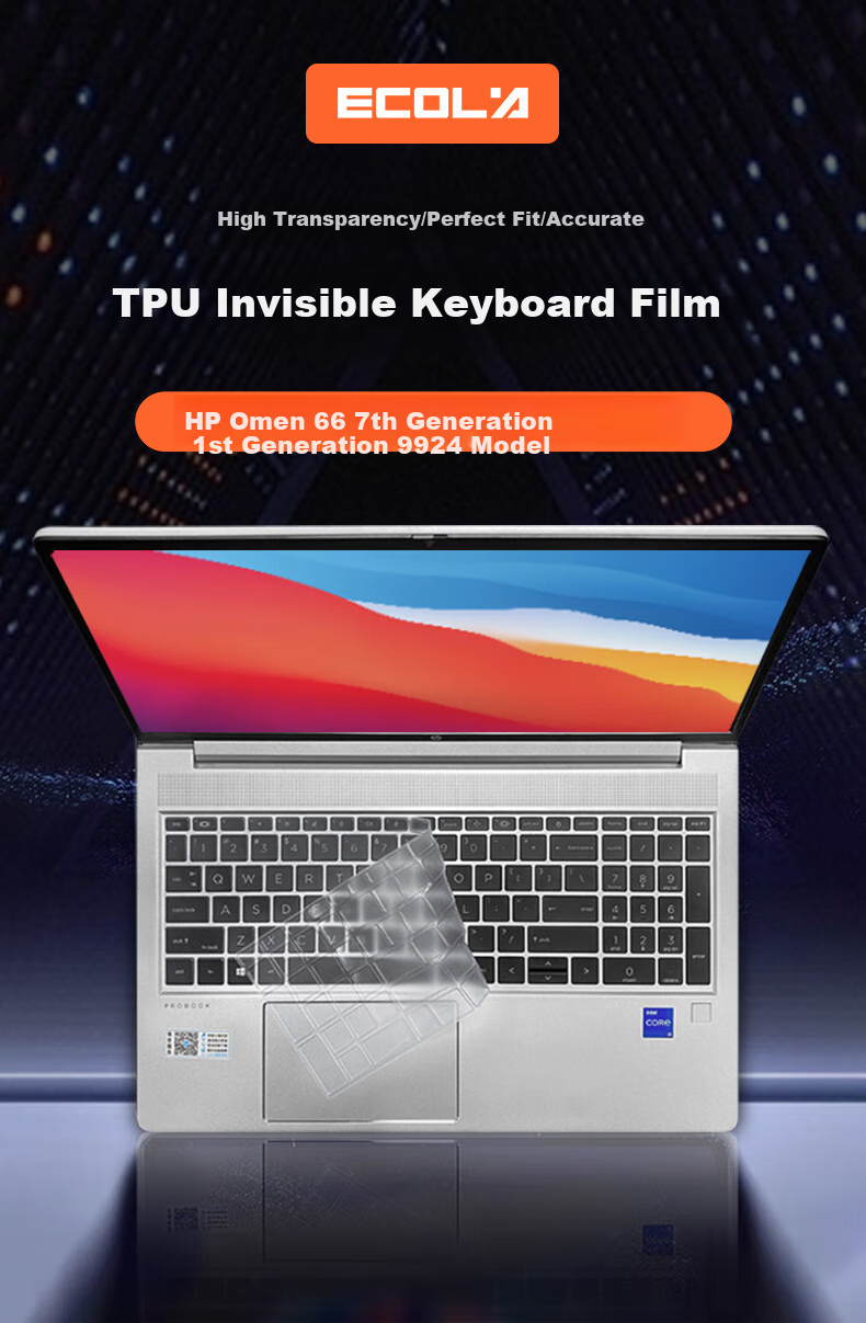 ECOLA Zhan66 Seventh Generation 16-Inch Core/Ryzen Edition Keyboard Cover, Zhan99 2024 Model Laptop Keyboard Protective Film, TPU Ultra-Thin Transparent Waterproof Dust Cover EH028 1