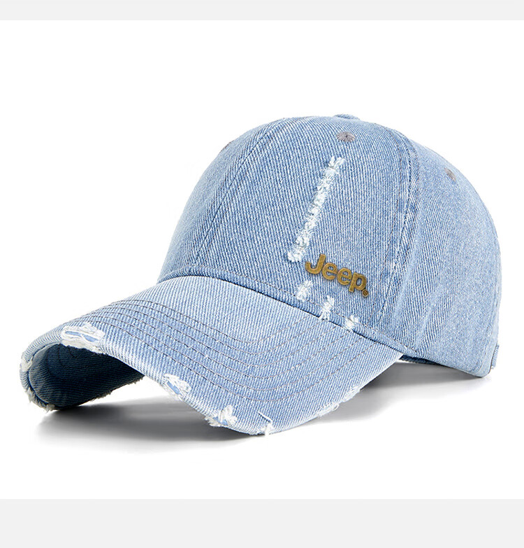 JEEP Baseball Cap for Men, All-Season Outdoor Trendy Retro Sun Protection Hat for Men And Women, Light Blue 15