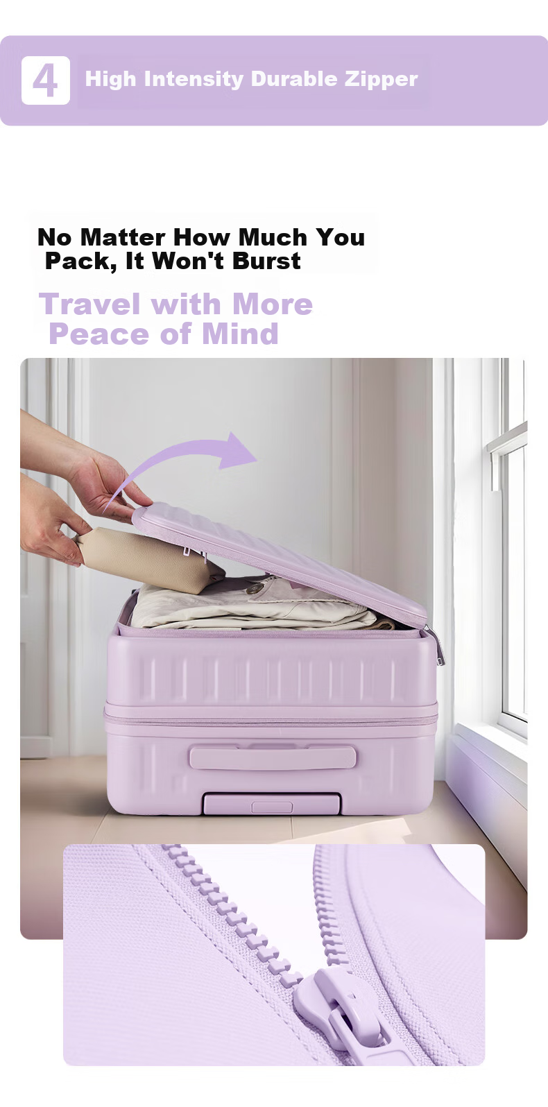 KALA·Y [Jiang Qinqin Endorsed] Luggage, 28-Inch Large Capacity, Front-Opening Lid, Expandable Capacity, for International Travel And Study Abroad, Check-In Suitcase 9