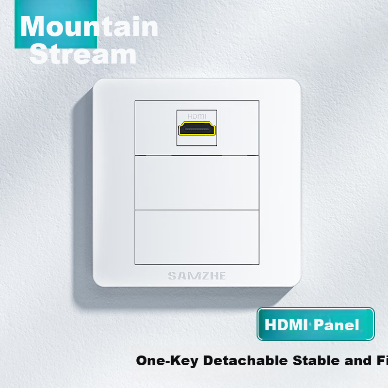 Модульная панель SAMZHE HDMI86, 3 порта, без пайки, для встраивания в стену, угловой модуль "мама-мама", многофункциональная панель типа 86, SZ-HDMI02