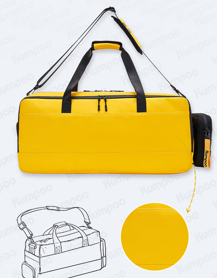 KUMPOO KB-369 Black Waterproof Large Capacity Single Shoulder Badminton Bag - Wang Xiaoyu Edition 4