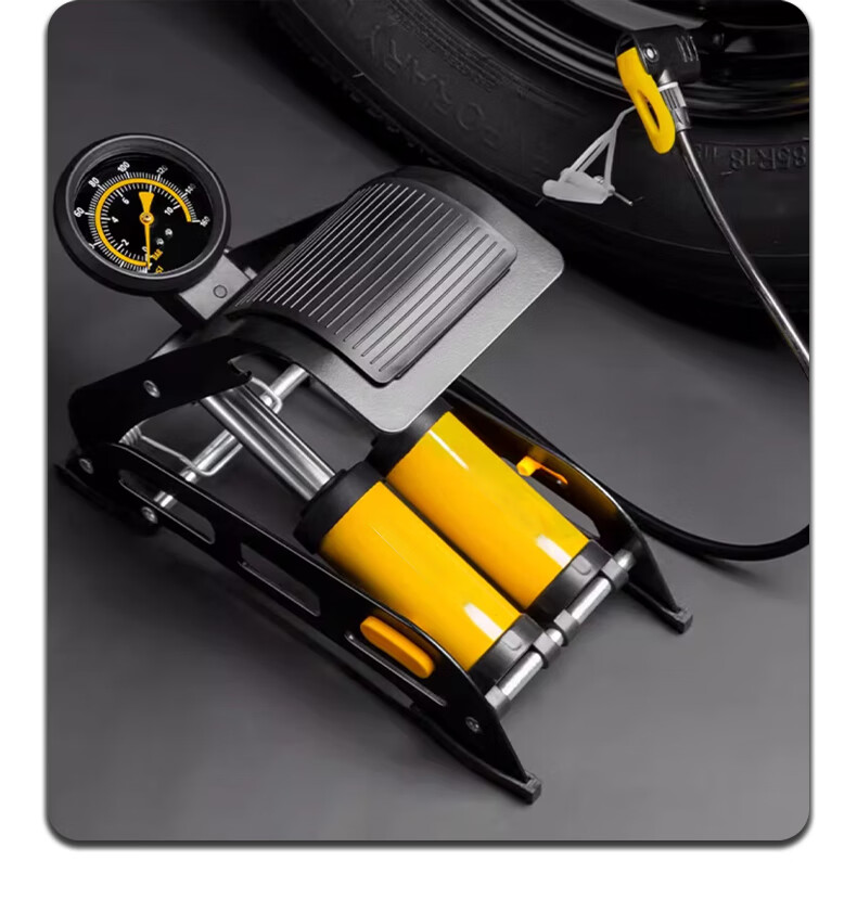 Jiweixi Foot-Operated High-Pressure Air Pump Portable Foot Pedal Inflator for Bicycle, Electric Vehicle, Motorcycle, Car, and Home Use 2