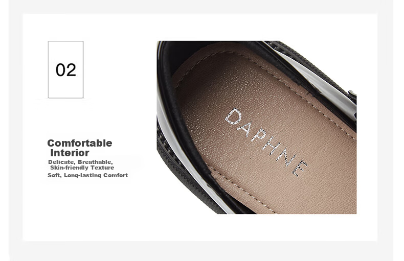 DAPHNE Mary Jane Leather Shoes for Women, Japanese JK Style Flat Soft Sole Bow Tie Flats 4623101026 Black Size 35 4