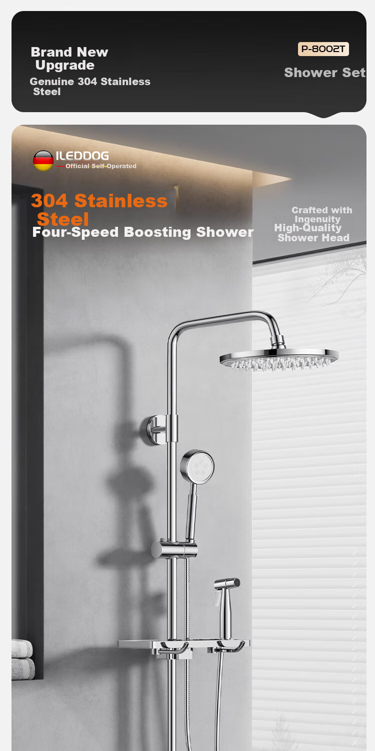 ILeddog [Germany] All-Copper Simple Shower Head Set, Bathroom No-Top Spray Bathtub Shower Head 019 1