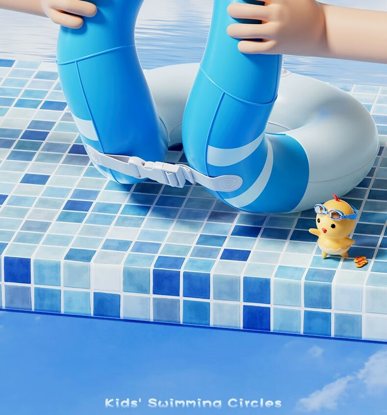 Li-Ning Kids Swimming Ring for Boys and Girls, Age 3+, Thickened Underarm Life Buoy, Baby Swim Gear 12