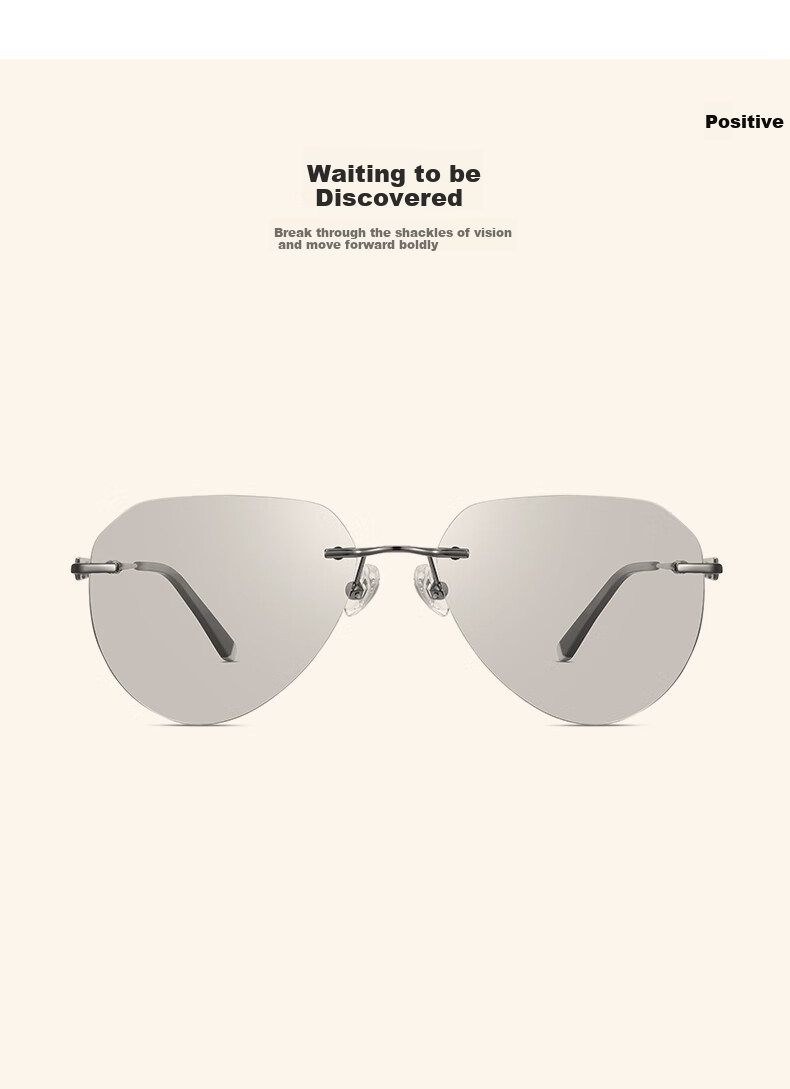CAPONI Pure Titanium Frameless Photochromic Polarized Sunglasses for Men, Driving-Specific Sunglasses, Day And Night Use, Aviator Large Frame Glasses 9
