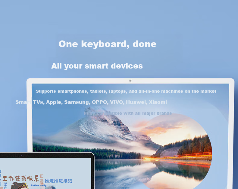 BOW Hangshi X19 Wireless Bluetooth Keyboard, Ultra-Thin, Quiet, Suitable for Office Use, Compatible with Apple, Xiaomi, Huawei Phones, IPad Tablets, Laptops, Universal Rechargeable Keyboard, Elegant White 10
