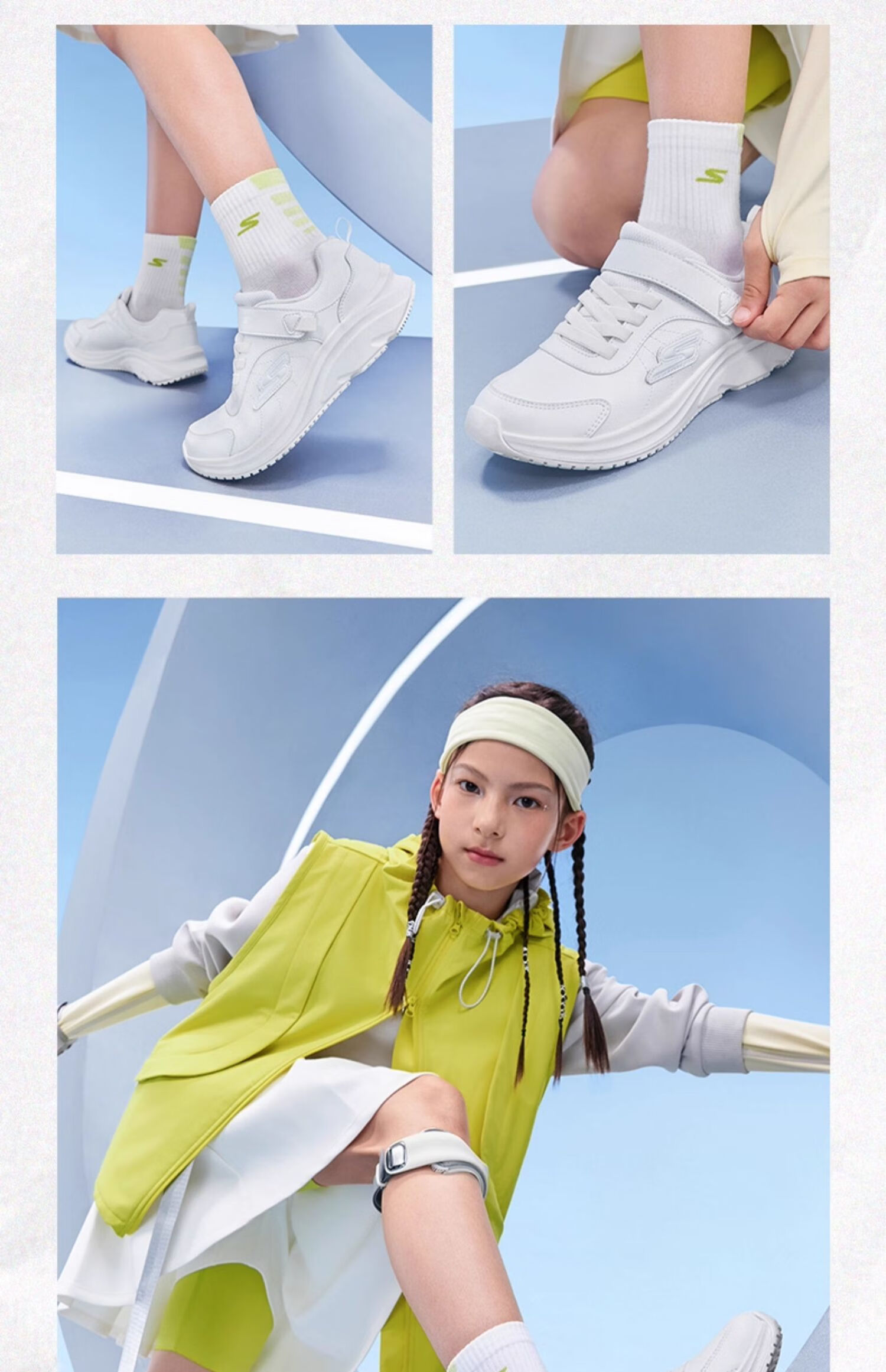 Skechers New Classic Children's Sneakers for Girls, Comfortable Versatile Casual Shoes 405681L 15