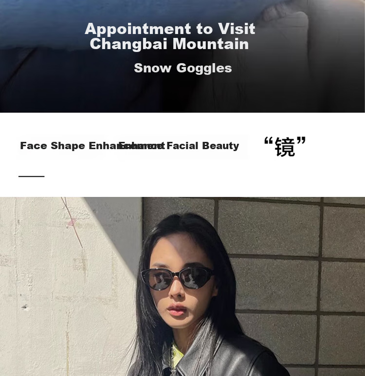 Bertha Women's Cat-Eye Sunglasses, High-End Look for Nearsighted People, UV Protection, Face-Shaping, Bare-Faced Beauty Enhancer 2