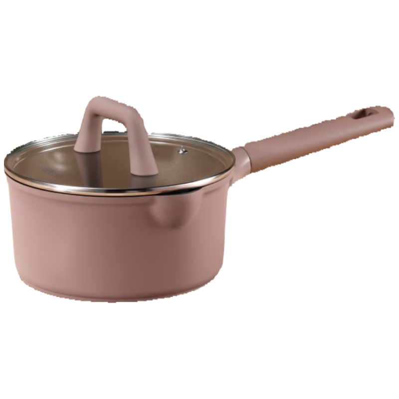 CaROTE Non-Stick Milk Pot, Baby Food Cooker, All-In Pan for Frying, Steaming And Boiling, Suitable for Noodles, Compatible with Gas Stoves, 18cm