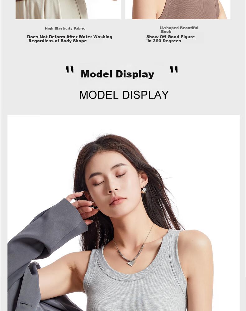 MiiOW Camisole Tank Top for Women, Spring And Summer Undershirt, Casual Versatile Inner Wear Vest for Women, Can Be Worn As Outerwear for A Stylish Look 16