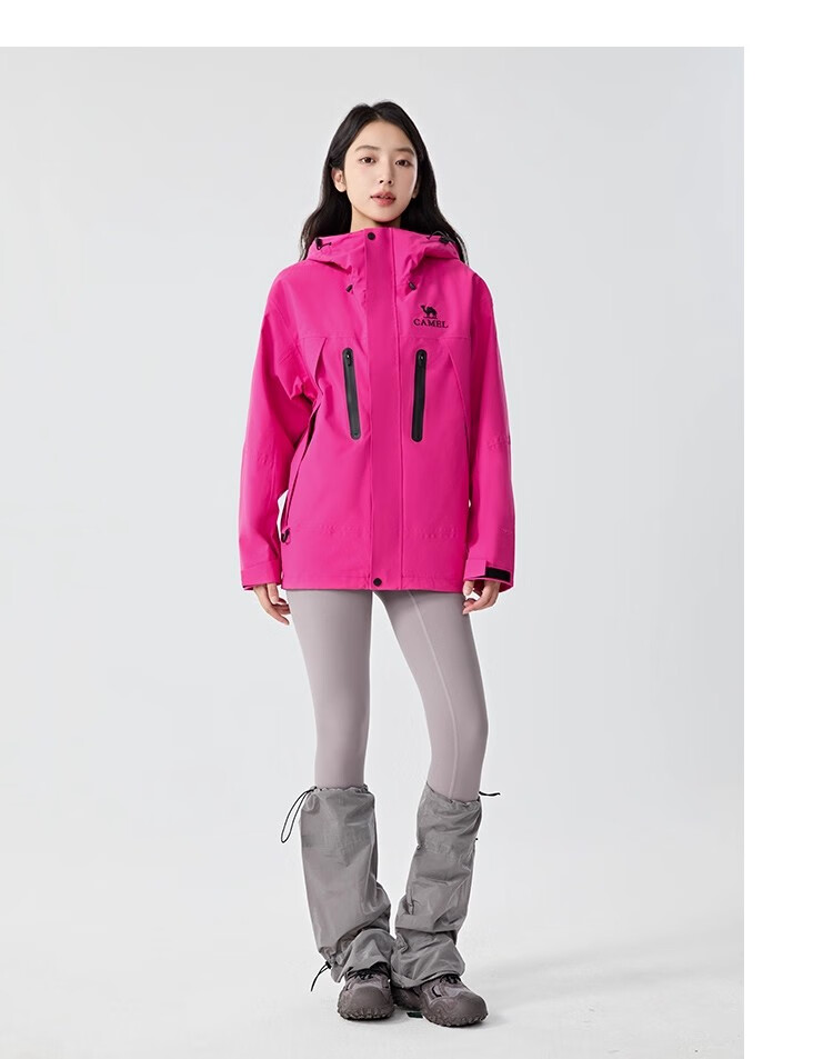 CAMEL [Wang Junkai's Choice] Outdoor Jacket Three-In Unisex Spring And Autumn Fleece-Lined Windproof Waterproof Mountaineering Coat 35