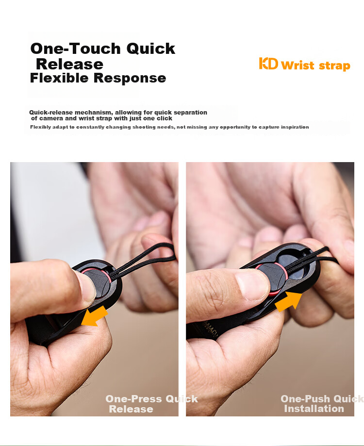 CWATCUN Camera Wrist Strap with Magnetic Quick Release Buckle, Compatible with Sony, Fuji, Canon, Niko 3