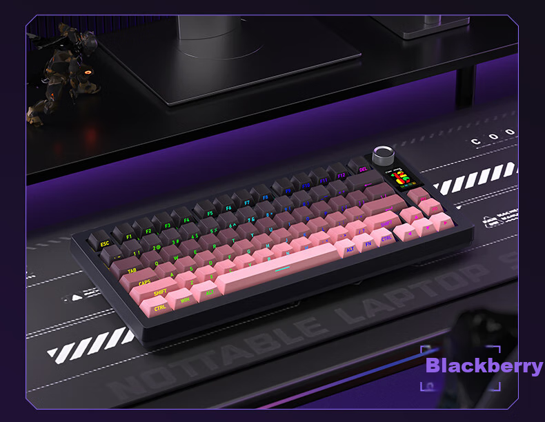 Langtu Langtu LT75pro Mechanical Keyboard, Wired/wireless/Bluetooth Triple-Mode, 75 Keys, Gaming And E-Sports, Computer Office Keyboard, LCD Color Screen, Isometric Layout, Raptor Switches 18