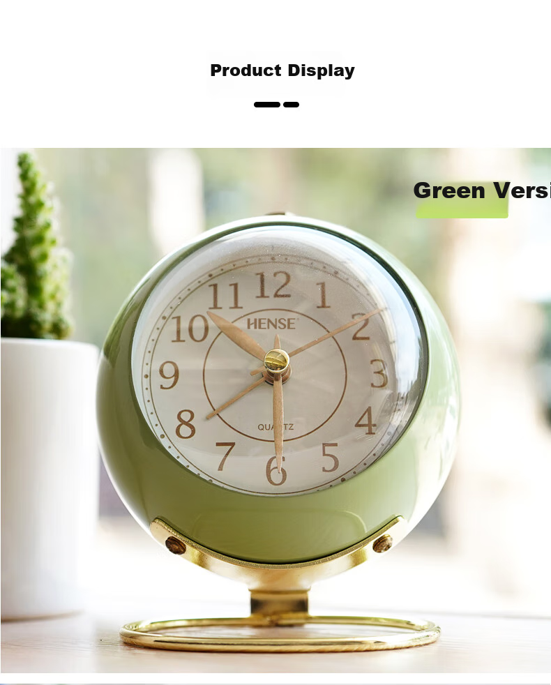 Hense Fashion Creative Mini Alarm Clock for Children, Bedside Lazy Clock for Middle And High School Students, Desktop Clock HA08 Blue 13