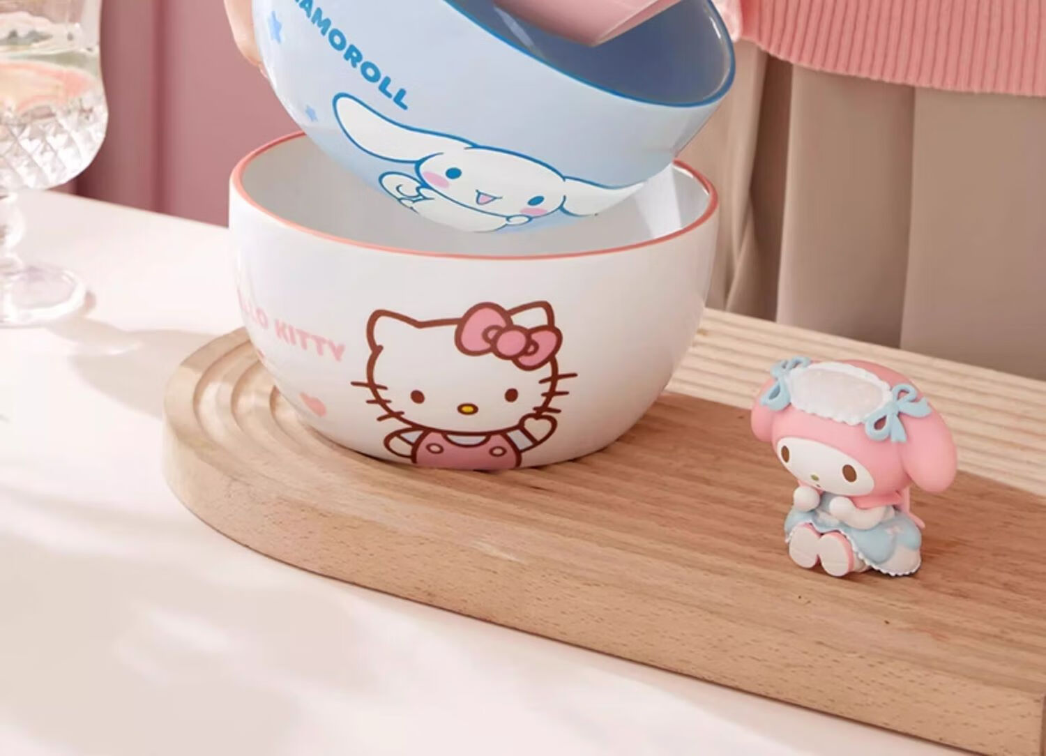 MANCHAOJIA Sanrio My Melody Ceramic Bowl and Plate Set Cute High-Quality Tableware Home Dinnerware Birthday Gift for Best Friends 13