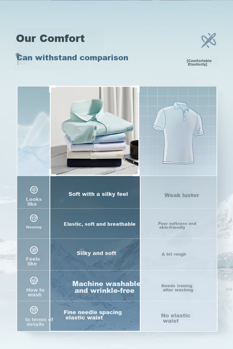 Hodo [Lin Gengxin's Style] Modal Silk Short-Sleeve Cool-Feeling Antibacterial Polo Shirt, Turn-Down Collar T-Shirt 3
