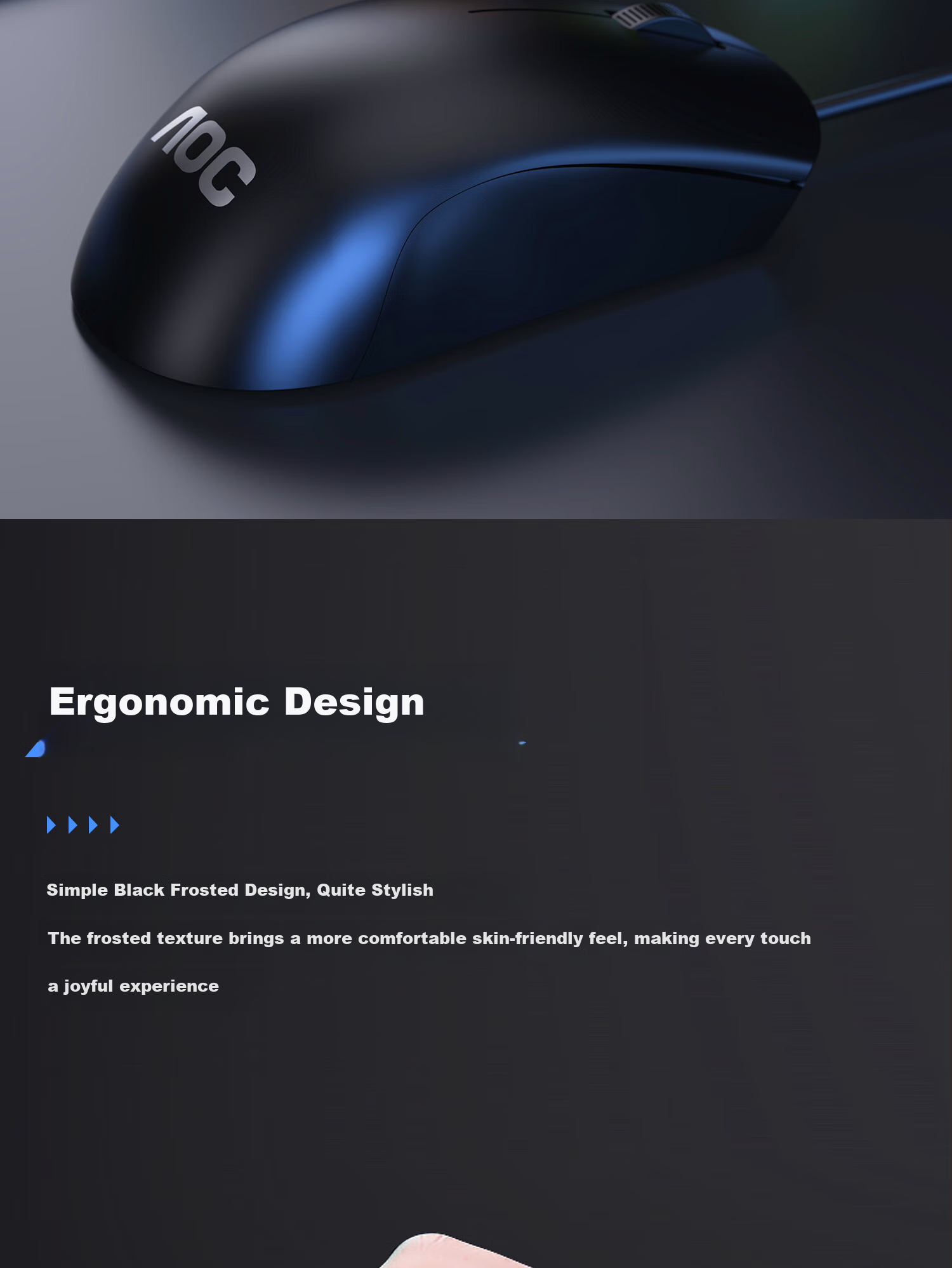 AOC MS116 Wired Mouse, Office Mouse, Computer Mouse, Compatible with Desktop And Laptop Computers via USB Interface 3