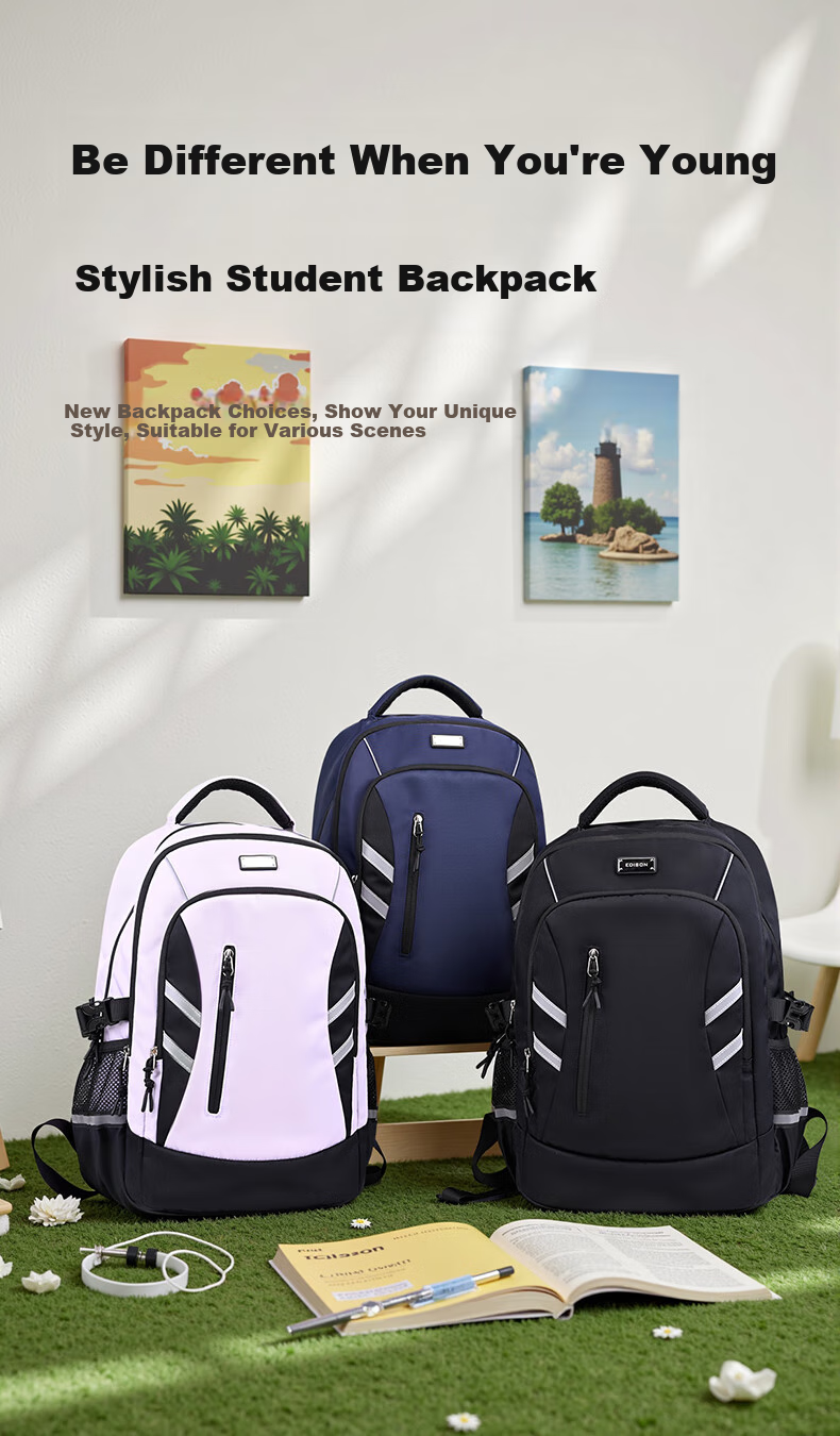 Edison Middle School Student Backpack for Boys, Spine Protection, Weight Reduction, Anti-Drop, Water-Resistant, Large Capacity, Reflective Backpack 2509-1 2