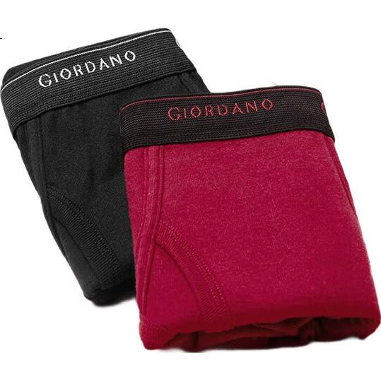Мужское нижнее белье Giordano, хлопковое, с широкой эластичной резинкой, трикотажные брифы, 18174013