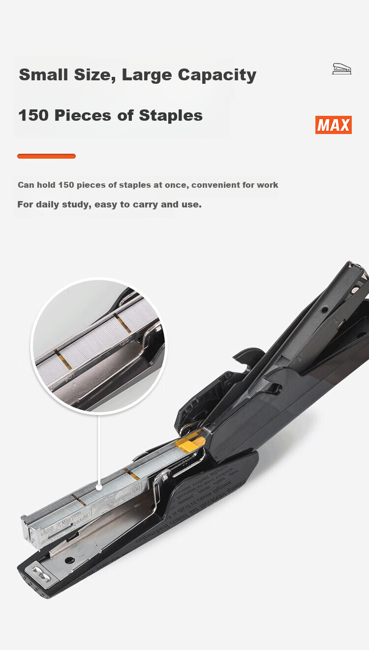MAX HD-10TLK Standard Low-Effort Stapler with Staple Remover for Students And Office Use, Compatible with No. 10 Staples, Gree 2
