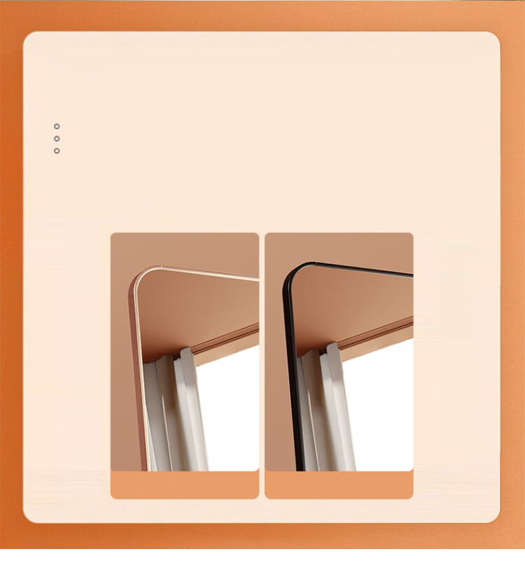 XINGKAI Full-Length Dressing Mirror Wall-Mounted Floor Mirror for Bedroom JY89 Gold 146*36cm 5