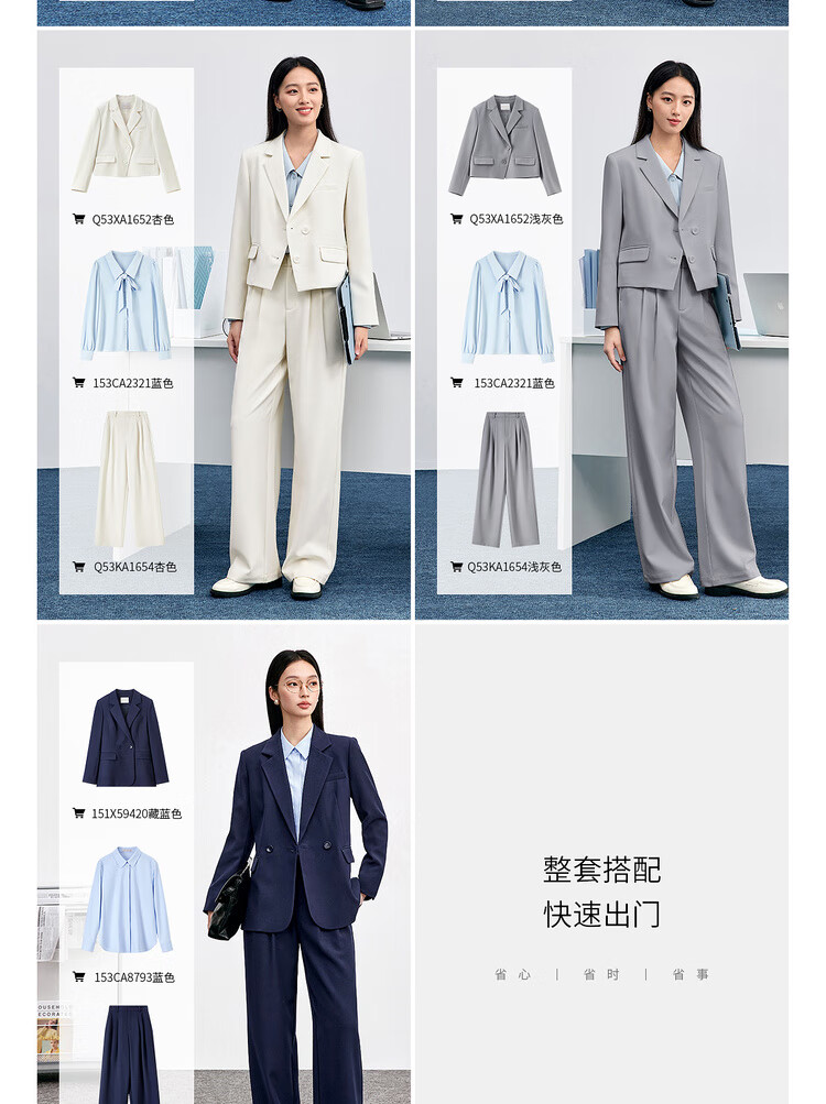 Sentubila 3D Pleated Back Waist Elastic Casual Pants for Women, Autumn Commute Interview Suit Pants, Draping Slimming Straight Wide-Leg Trousers 1