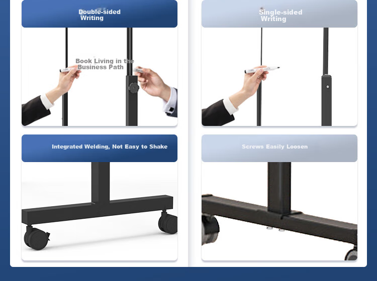 BBNEW 100*150cm Double-Sided Whiteboard Stand with Adjustable Height And Flip Function Magnetic Whiteboard for Meetings, Office, Home And Teaching NEWV100150 2