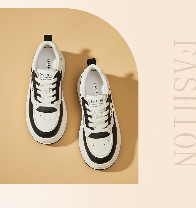 DAPHNE Women's White Sneakers 2026 New Spring Casual Thick-Soled Sports Shoes Women's Skate Shoes 14