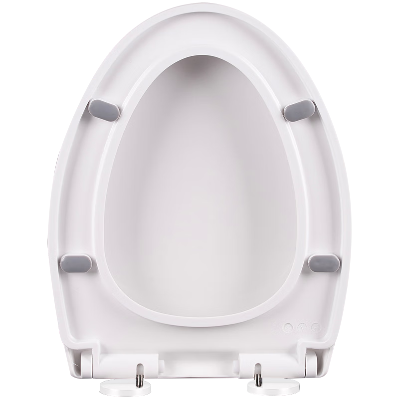 HSPA Toilet Seat Universal Thickened V-Shaped Toilet Ring, One-Button Detachable Toilet Cover for Old-Style Toilet Seats 1136
