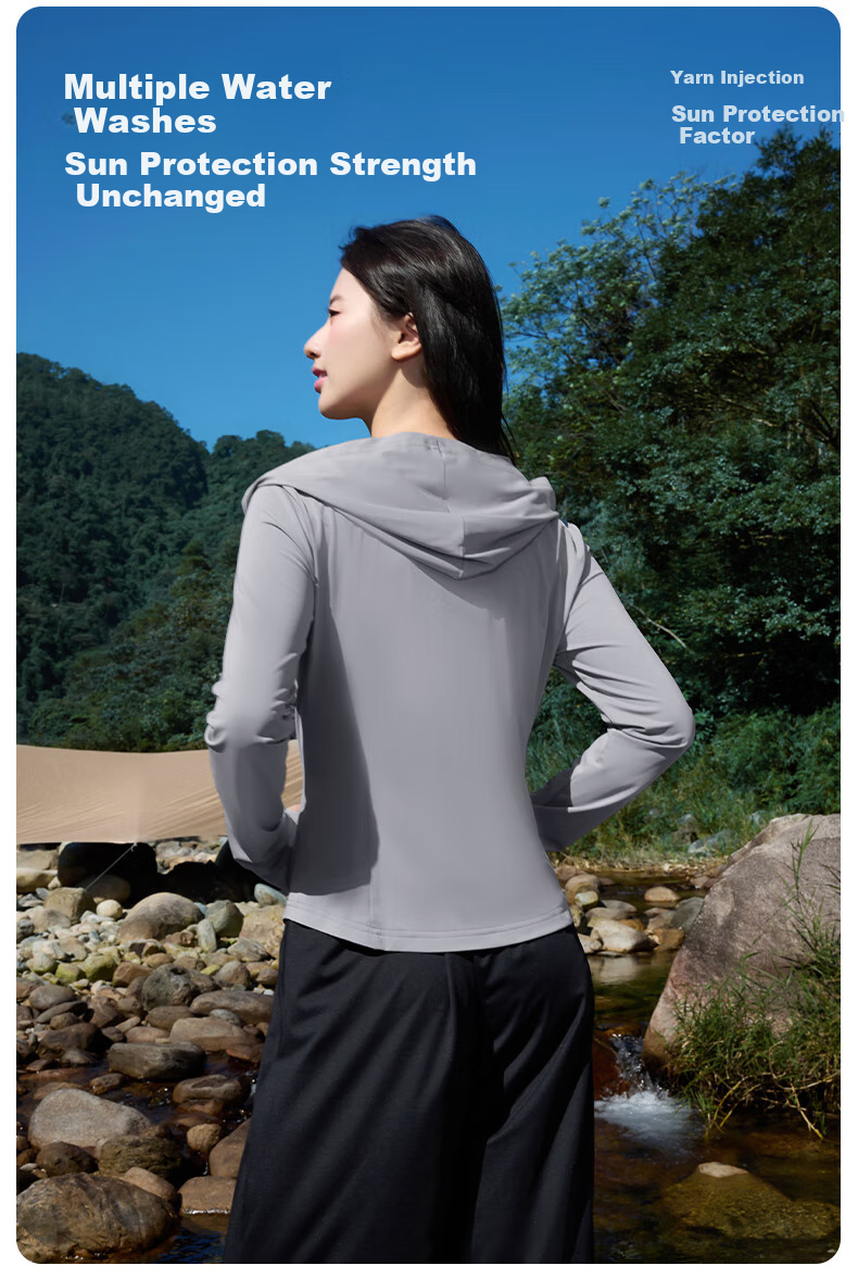 Warrior UPF50+ Slim-Fit Hooded Sun Protection Jacket for Women, Summer 2026 UV-Resistant Cool Ice-Cool Sun Protection Coat 3