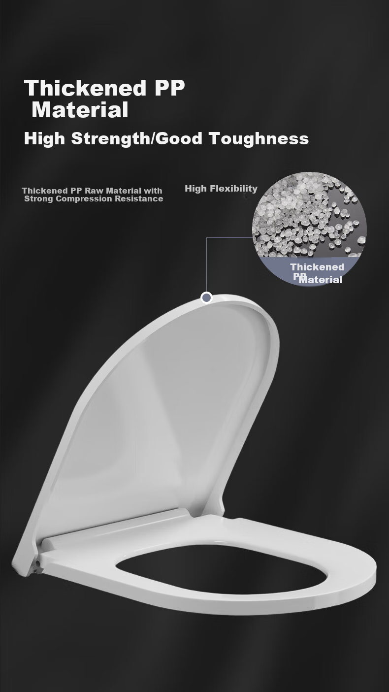 HSPA Universal Thickened Toilet Seat Cover One-Button Quick Install Old Style U-Shaped Toilet Ring Accessory PT-1121 4