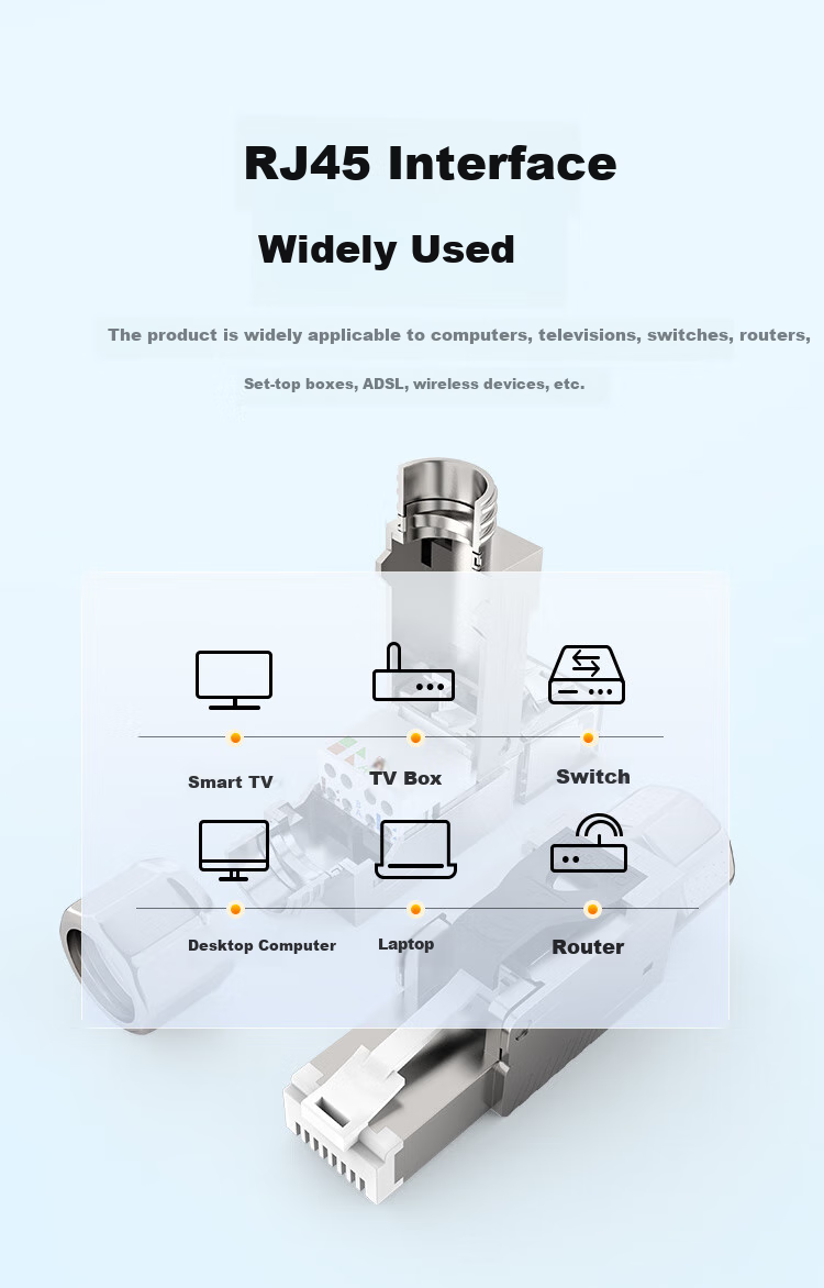 CHOOSEAL (CHOSEAL) CAT6A Shielded Tool-Free Crystal Head, CAT6A Engineering Grade RJ45 Network Tool-Free Connector, Computer Network Cable Broadband CAT6A Connection, 1 Piece, QS9931 7