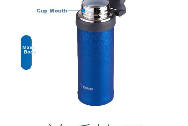 Zojirushi QAF60 Lightweight Portable Large Capacity Stainless Steel Outdoor Sports Water Bottle 600ml RK 5